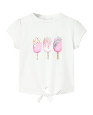 T-shirt pour enfants écru 128 | Mobilier & Déco
