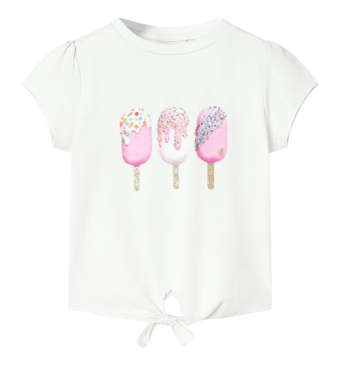 T-shirt pour enfants écru 104 | Mobilier & Déco