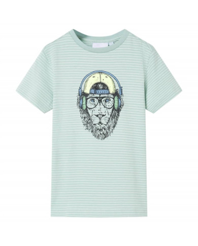 T-shirt à rayures pour enfants menthe clair 140 | Mobilier & Déco