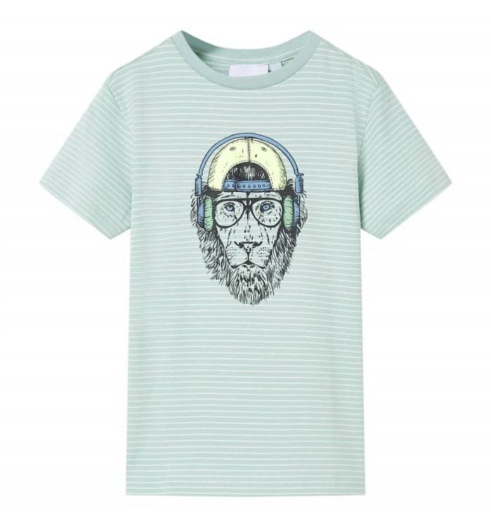 T-shirt à rayures pour enfants menthe clair 140 | Mobilier & Déco