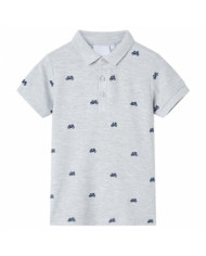 Polo pour enfants mélangé gris 128 | Mobilier & Déco