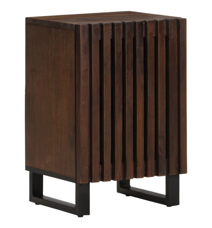 Armoire de salle de bain marron 38x34x58cm bois massif manguier | Mobilier & Déco