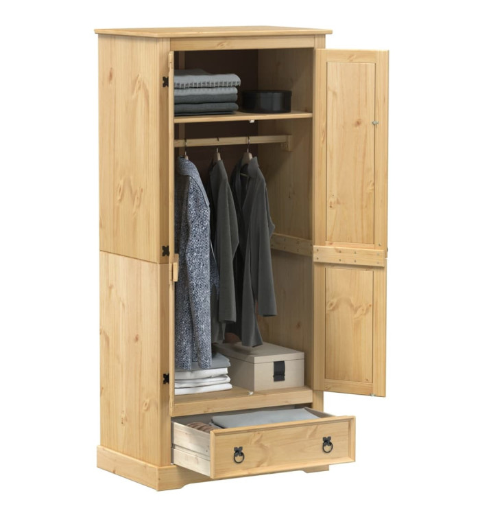 Garde-robe Corona 76x50x170 cm bois de pin massif | Mobilier & Déco