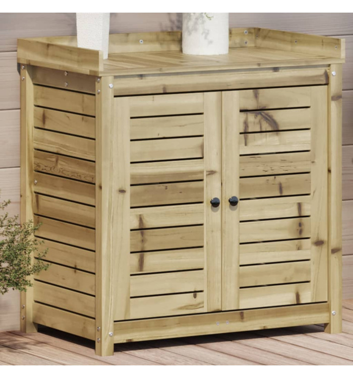 Table de rempotage avec étagères bois de pin imprégné | Mobilier & Déco
