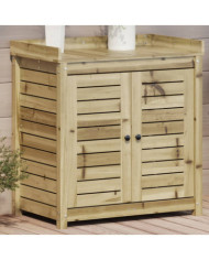 Table de rempotage avec étagères bois de pin imprégné | Mobilier & Déco