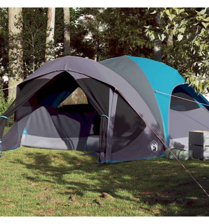 Tente de cabine familiale 6 personnes bleu imperméable | Mobilier & Déco