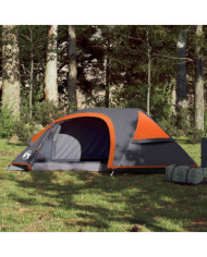 Tente de camping à dôme 1 personne orange imperméable | Mobilier & Déco