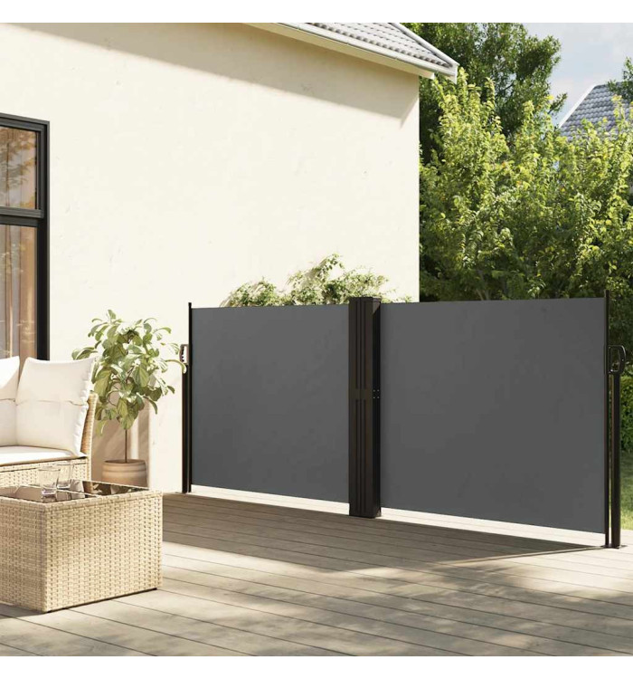 Auvent latéral rétractable anthracite 100x600 cm | Mobilier & Déco