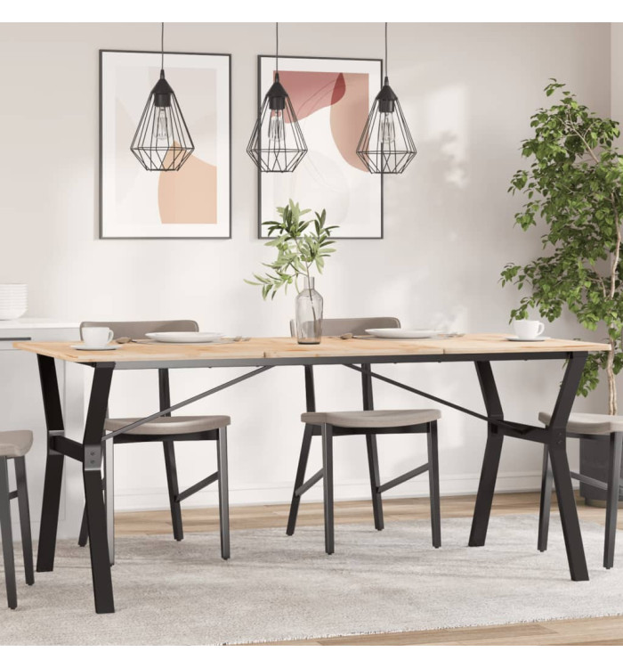 Pieds de table à manger cadre en Y 160x80x73 cm acier | Mobilier & Déco