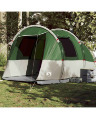 Tente de camping tunnel 4 personnes vert imperméable | Mobilier & Déco