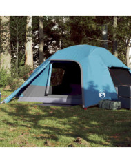 Tente de camping à dôme 4 personnes bleu imperméable | Mobilier & Déco