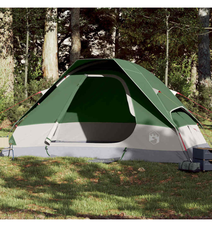 Tente familiale à dôme 6 personnes vert imperméable | Mobilier & Déco