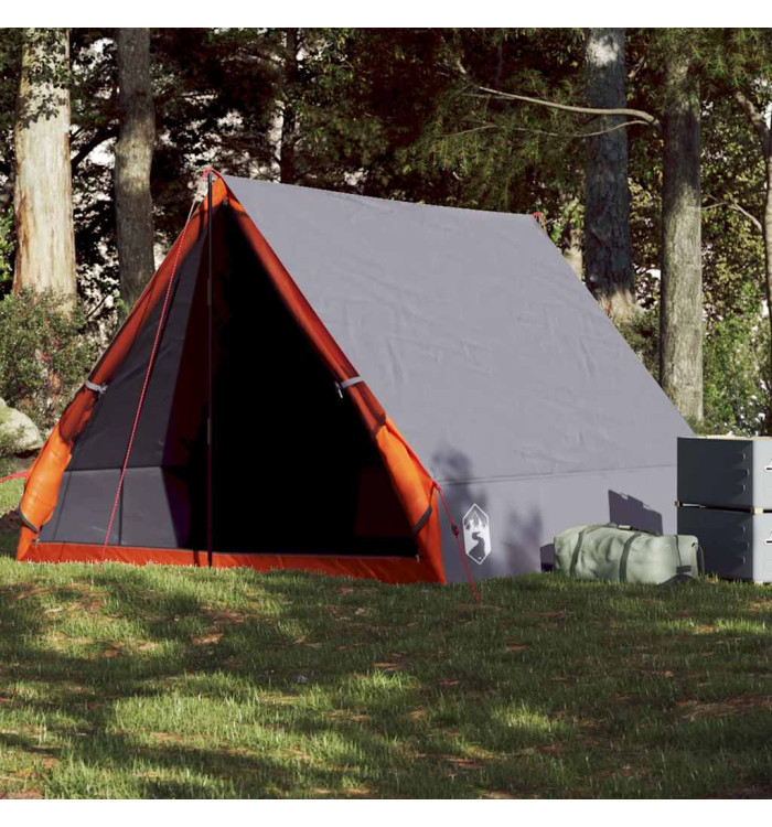 Tente de camping en forme de A 2 personnes gris imperméable | Mobilier & Déco