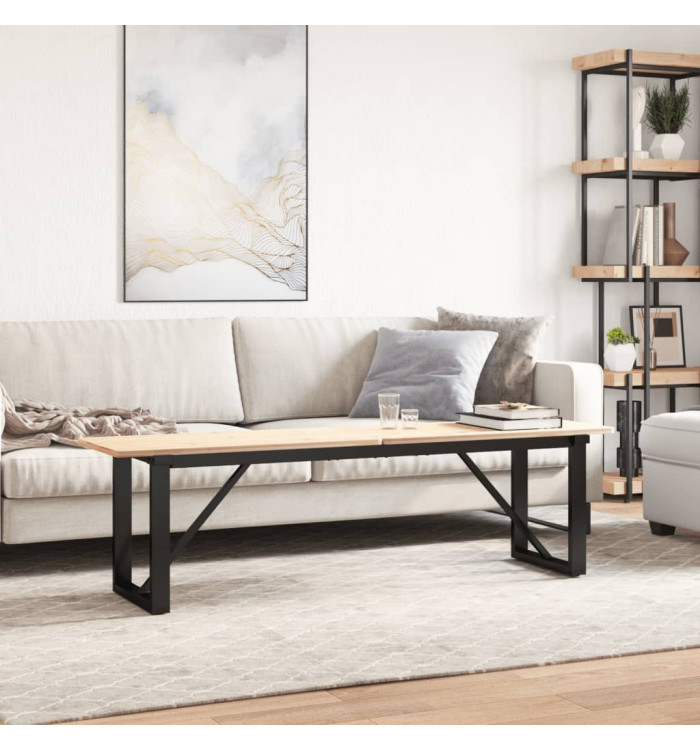 Pieds de table basse cadre en O 140x30x43 cm acier | Mobilier & Déco