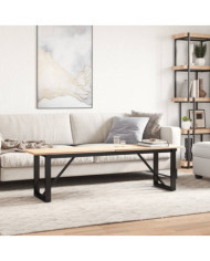 Pieds de table basse cadre en O 140x30x43 cm acier | Mobilier & Déco