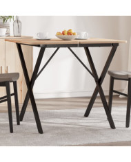 Pieds de table à manger cadre en X 70x70x73 cm acier | Mobilier & Déco