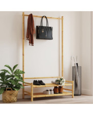 Porte-vêtement avec étagères 103x40x183 cm bambou | Mobilier & Déco