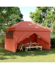 Tente de réception pliable escamotable avec 4 parois latérales | Mobilier & Déco