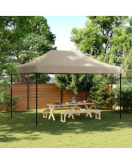 Tente de réception pliable escamotable taupe 440x292x315 cm | Mobilier & Déco