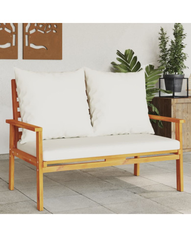 Canapé de jardin 120 cm avec coussin bois d'acacia massif | Mobilier & Déco