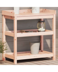 Table de rempotage avec étagères bois massif de douglas | Mobilier & Déco