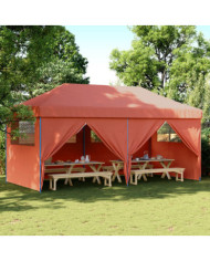 Tente de réception pliable escamotable avec 4 parois latérales | Mobilier & Déco