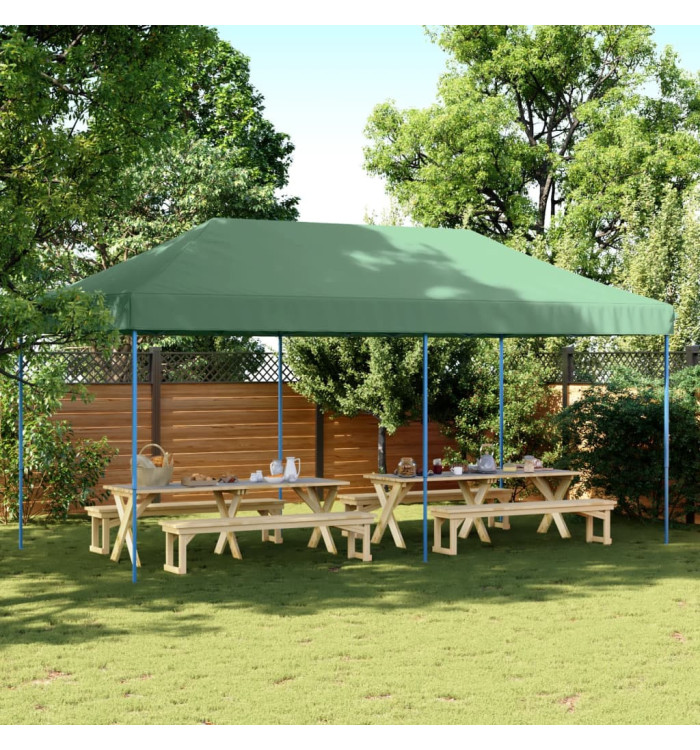 Tente de réception pliable escamotable vert 580x292x315 cm | Mobilier & Déco