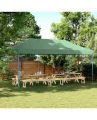 Tente de réception pliable escamotable vert 580x292x315 cm | Mobilier & Déco