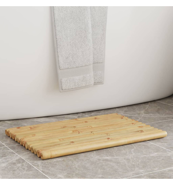 Tapis de bain 2 pcs 50x35 cm bambou | Mobilier & Déco