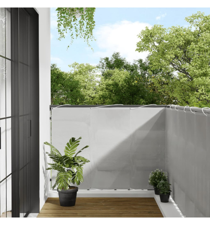Écran de balcon gris clair 120x400 cm 100% polyester oxford | Mobilier & Déco