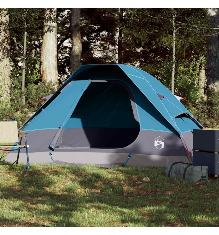 Tente de camping à dôme 2 personnes bleu imperméable | Mobilier & Déco
