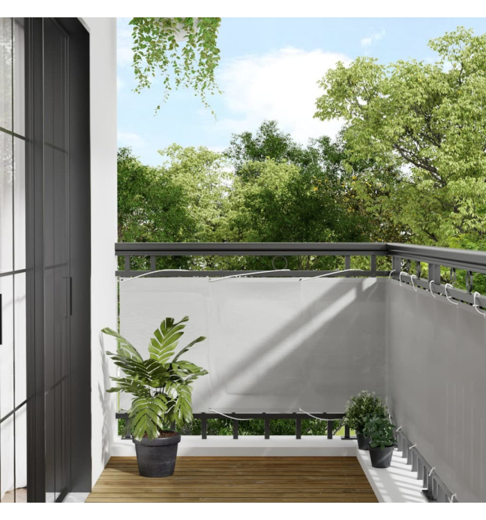 Écran de balcon gris clair 75x400 cm 100% polyester oxford | Mobilier & Déco