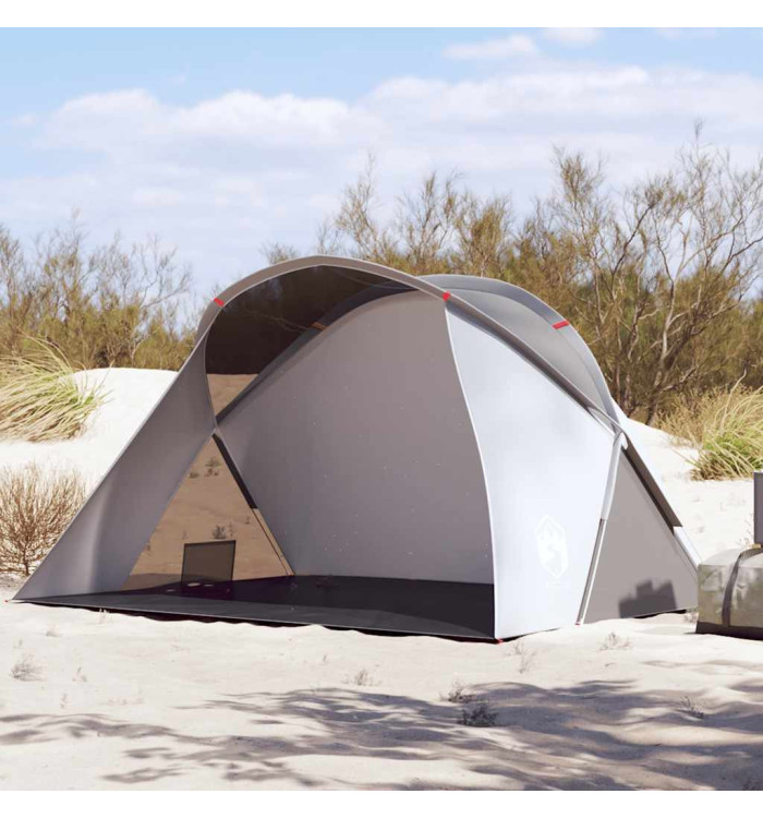 Tente de plage 2 personnes gris escamotable imperméable | Mobilier & Déco