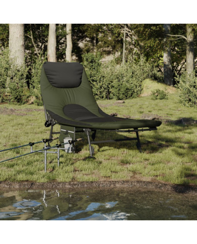 Lit de pêche avec pieds à boue réglables pliable vert | Mobilier & Déco