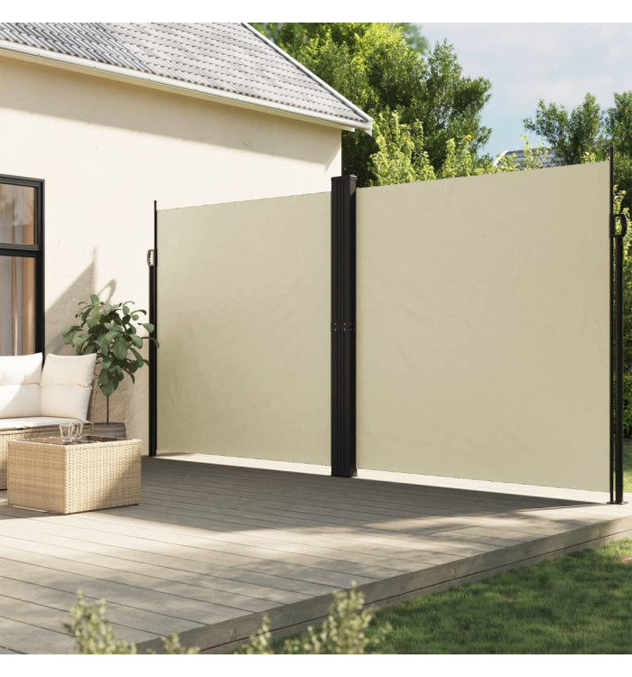 Auvent latéral rétractable crème 220x1000 cm | Mobilier & Déco