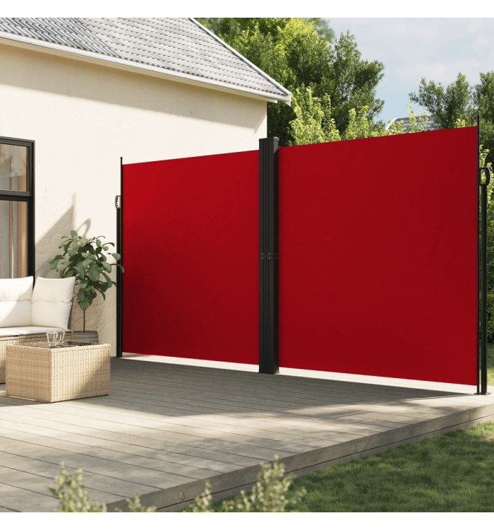 Auvent latéral rétractable rouge 220x1000 cm | Mobilier & Déco