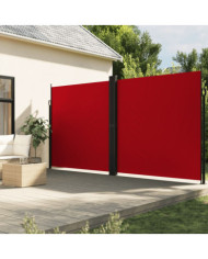 Auvent latéral rétractable rouge 220x1000 cm | Mobilier & Déco