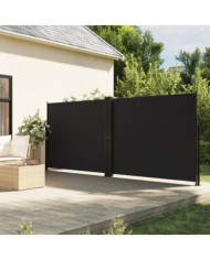 Auvent latéral rétractable noir 160x1200 cm | Mobilier & Déco