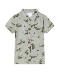 Chemise pour enfants mélange kaki clair 116 | Mobilier & Déco