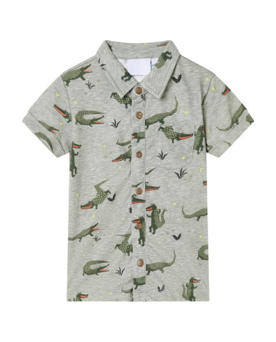 Chemise pour enfants mélange kaki clair 92 | Mobilier & Déco