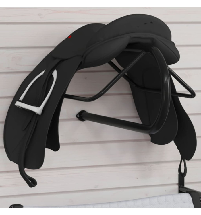 Porte-selle mural noir fer | Mobilier & Déco