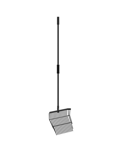 Fourche avec 14 dents noir acier | Mobilier & Déco