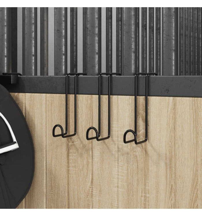 Porte-brides 3 pcs noir acier | Mobilier & Déco