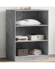 Garde-robe gris béton 77x48x102 cm bois d'ingénierie | Mobilier & Déco