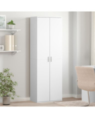 Buffet haut blanc 60x35x180 cm bois d’ingénierie | Mobilier & Déco