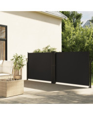 Auvent latéral rétractable noir 140x1200 cm | Mobilier & Déco