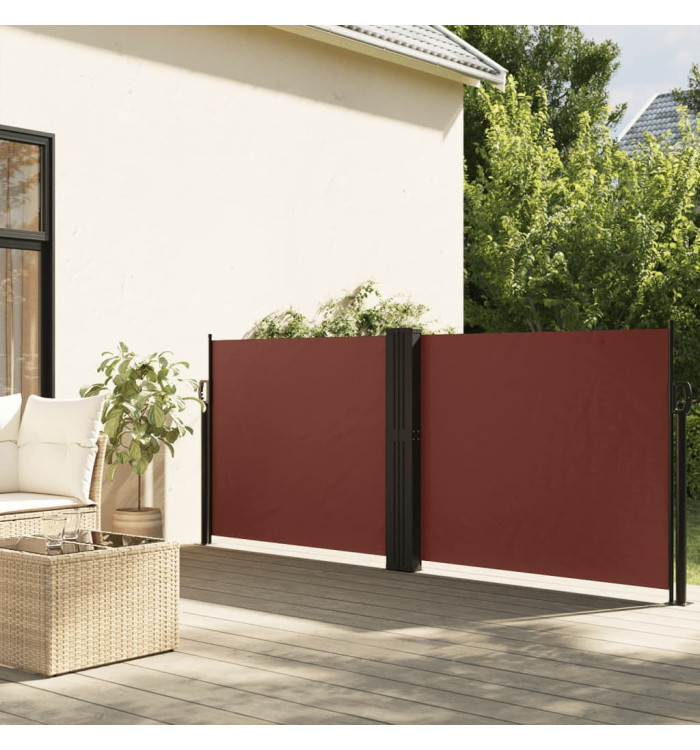Auvent latéral rétractable marron 120x1200 cm | Mobilier & Déco