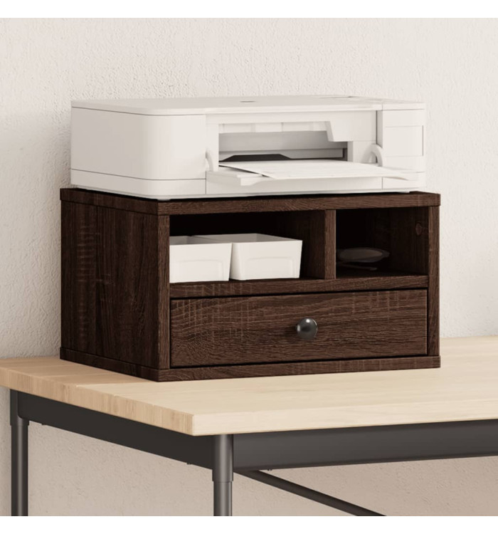 Support d'imprimante chêne marron 40x32x22,5 cm bois ingénierie | Mobilier & Déco