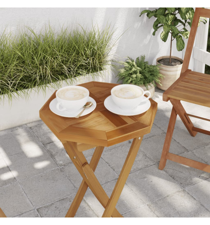 Dessus de table 40x40x2,5 cm octogonal bois de teck massif | Mobilier & Déco