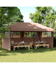 Tente de réception pliable escamotable avec 3 parois latérales | Mobilier & Déco